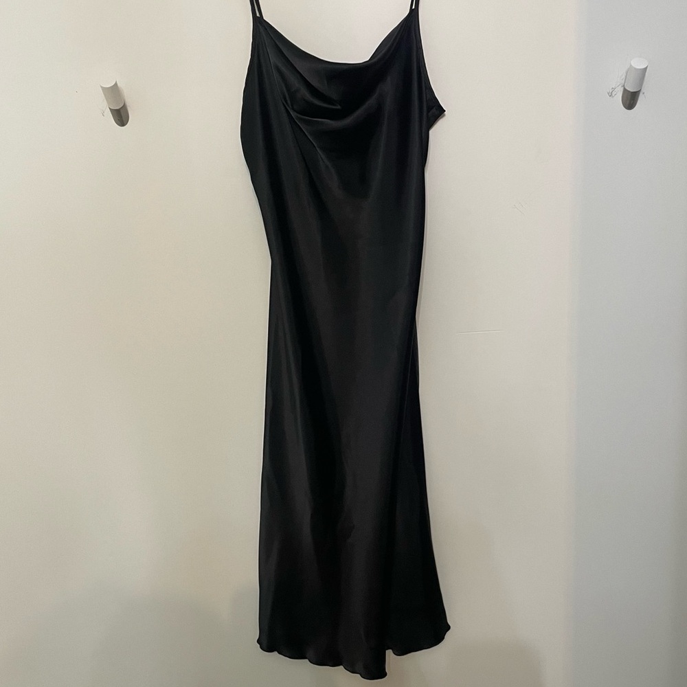 Satin Black Dress